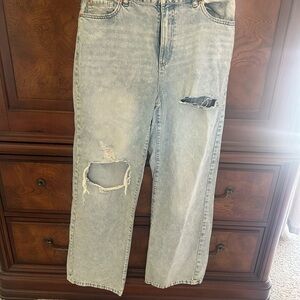 Garage Women’s Distressed Light Blue Jeans